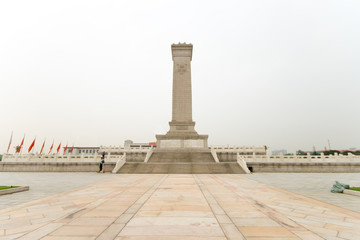 Fototapeta na wymiar Monument to the People's Heroes, Tiananmen Square, Beijing China