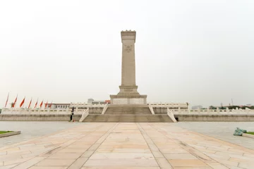 Foto op Canvas Monument to the People's Heroes, Tiananmen Square, Beijing China © qingwa