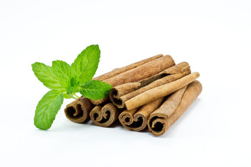 Cinnamon Sticks Isolated on White