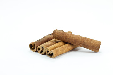 Cinnamon Sticks Isolated on White