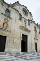 Fototapeta na wymiar Caveoso Świętego Piotra Kościół. Matera. Basilicata.