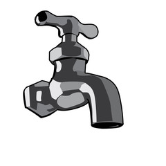 Dibujo de grifo clasico aislado sobre fondo blanco