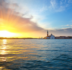 Naklejka premium Sunrise in Venice