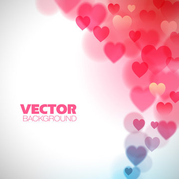 Absract background with hearts vector design