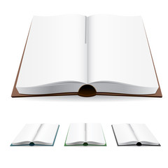 Open book with white pages