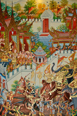 Fototapeta premium Thai painting
