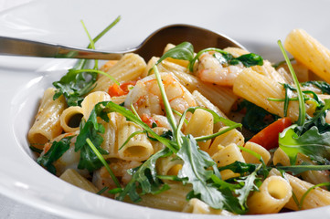 Rigatoni mit Garnelen