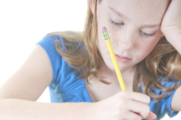 Child working on homework