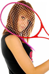 The girl and the tennis racket 011