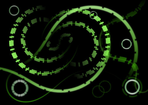 Green Glowing Spiral