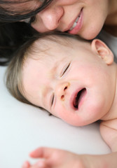 mutter mit ihrem baby