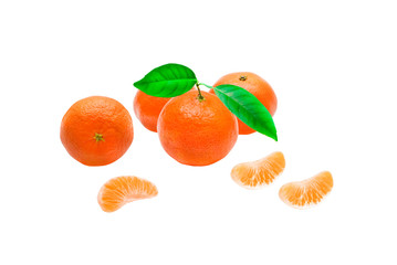 Mandarin  isolated on white background