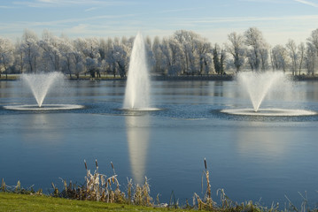 three winter fountains