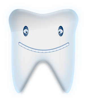 Smiling Medical Tooth without Background