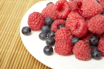 fresh berries on the plate