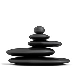 concepto zen con piedras en equilibrio aisladas en blanco