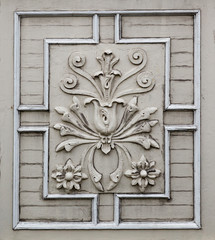 Old victorian flower facade