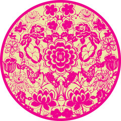 Chinese flowel texture - vector