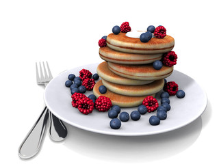 pancakes aux fruits