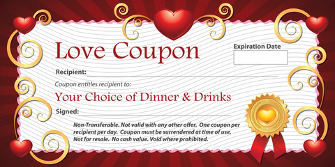 Love Coupon Dinner and Drinks