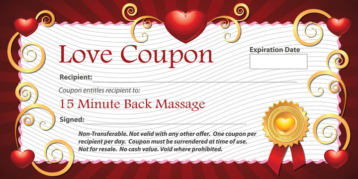 Love Coupon Back Massage