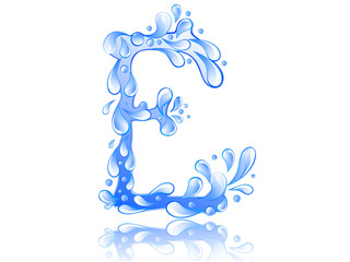 Water letter E