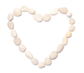 Several pebble in the form of heart