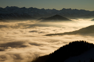Wolkenmeer in den Alpen