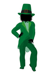 Leprechaun Boy Illustration Silhouette