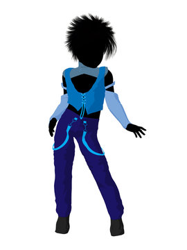 Punker Boy Silhouette Illustration