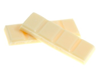 White chocolate isolated on white