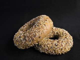 Two Flaxseed Bagels
