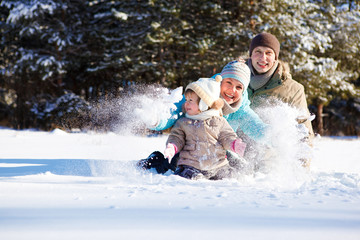 Family in park