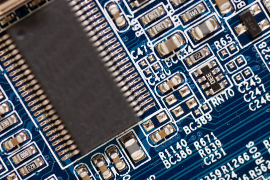 detail of computer circuit board
