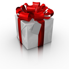 Gift box with a card