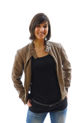 Obraz premium jeune brune souriante 4