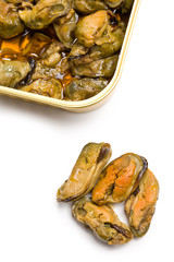 smoked mussels