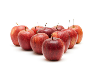 apples arranged as triangle