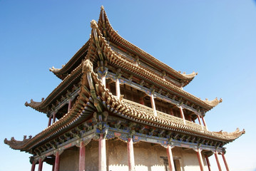 Naklejka premium Ancient city gate tower in china