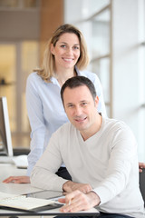 Fototapeta premium Portrait of smiling office workers