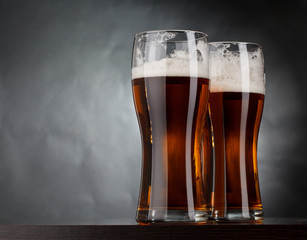 Two glasses of beer