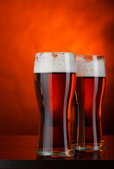 Two glasses of beer