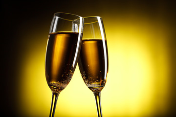 flutes of champagne