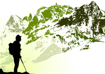 randonneur en montagne