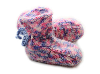 Knitted baby shoes