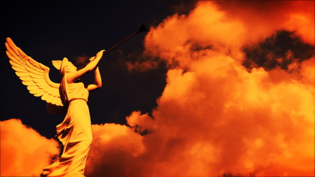 Angel call at sunset, time lapse