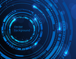 Abstract technology circles vector background