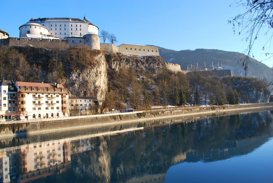 "Festung Kufstein mit Inn"
