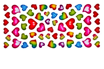 Fototapeta na wymiar Colorful heart shape isolated on white background