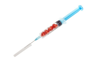 Fototapeta premium Red Heart on Syringe love